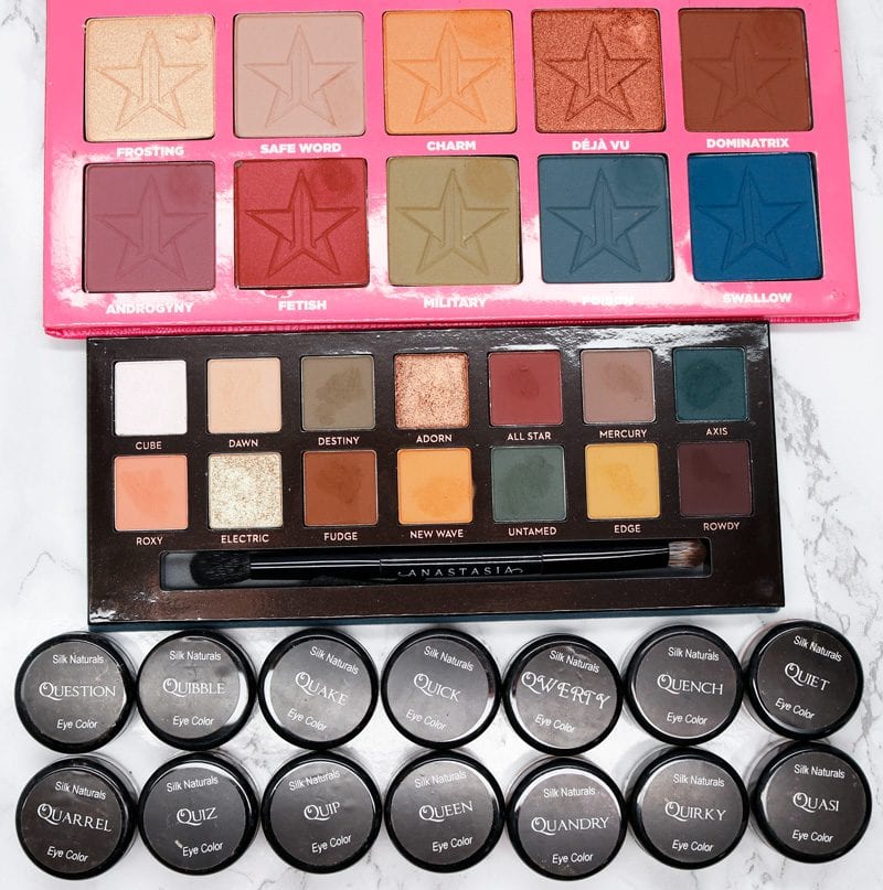 Silk Naturals Avant-Garde Palette Review and Comparison to the Anastasia Beverly Hills Subculture Palette and Jeffree Star Androgyny Palette