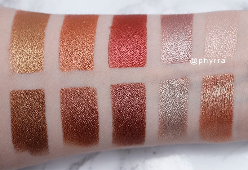 Urban Decay Heavy Metals Palette Swatches