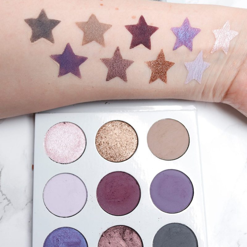 Kylie Purple Palette swatches and review