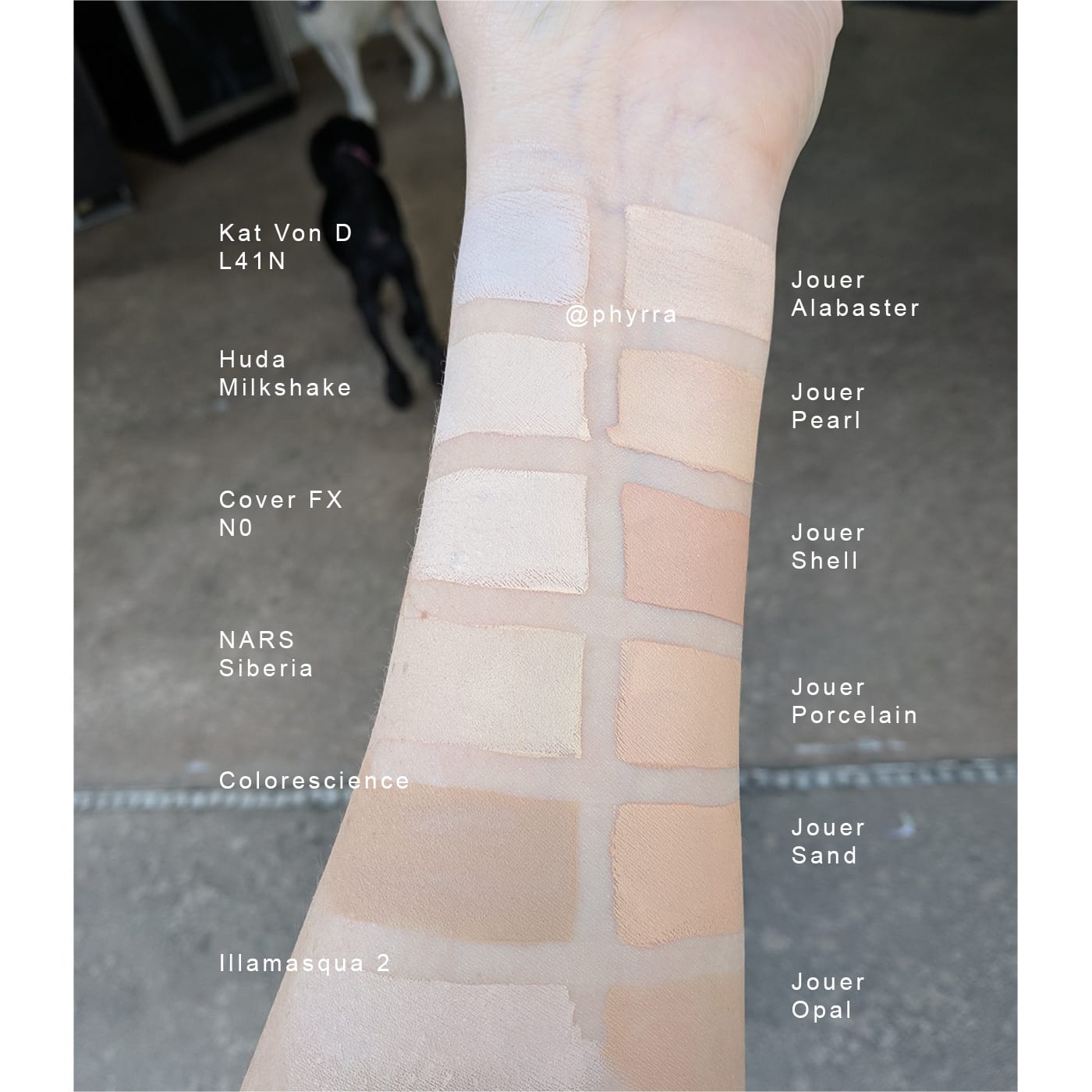 Jouer Essential High Coverage Creme Foundation - Pale Skin Swatches