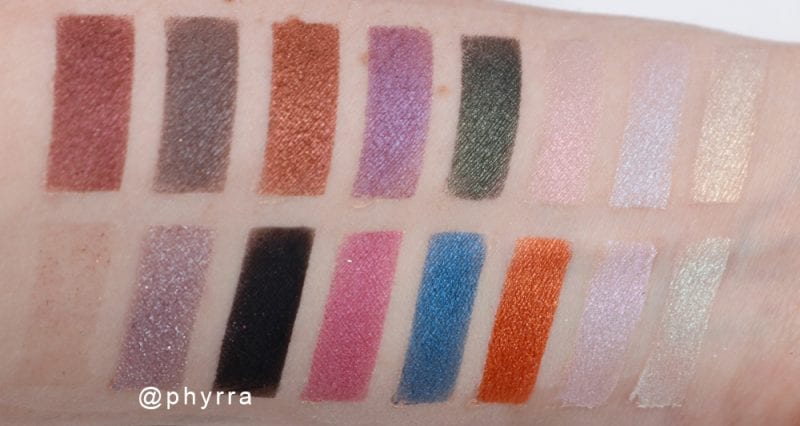 Urban Decay Distortion Palette Swatches