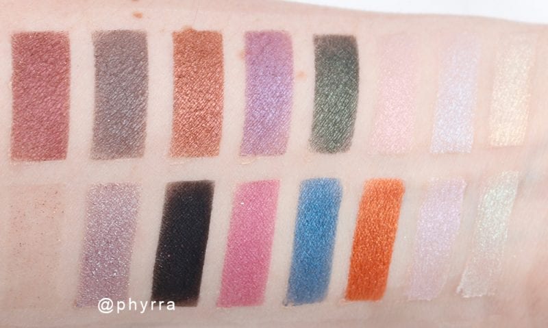 Urban Decay Distortion Palette Swatches