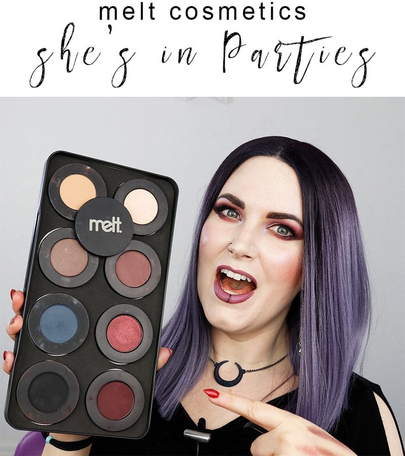 Melt Cosmetics She's in Parties Stack Review with Live Swatches. Plus I review the Melt Stack Pro Palette and give you some makeup brush tips in the video too!