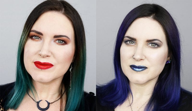 Before and After with Galaxy Hair