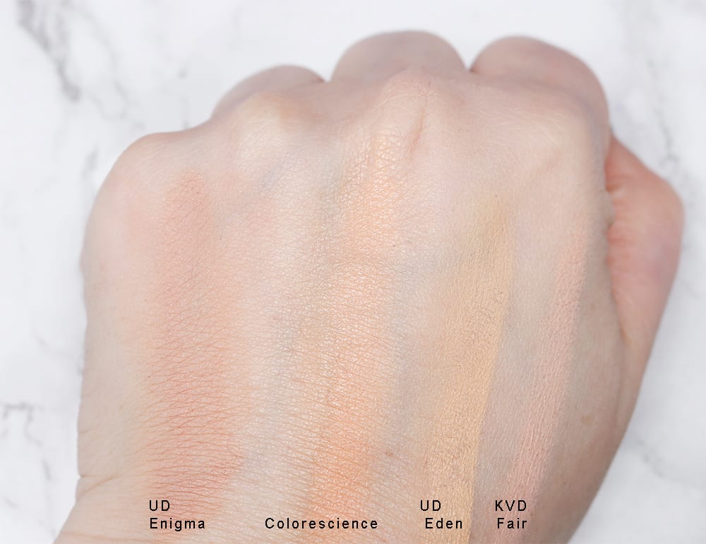 colorescience total eye swatches