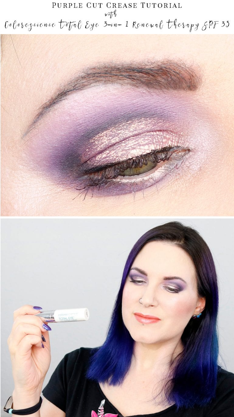 Purple Cut Crease Tutorial With Colorescience Total Eye 3 In 1 Spf 35 9180