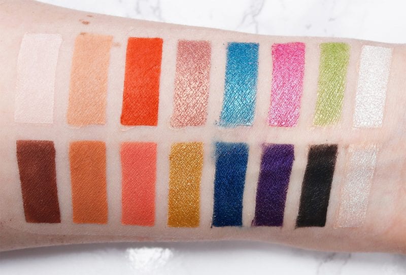 Urban Decay Kristen Leanne Kaleidoscope and Daydream Palette Swatches