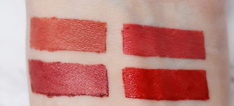 Azelique Cosmetics Cruelty-Free Lipsticks Swatches on pale skin
