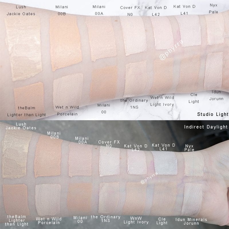 Foundation Swatches - Stef's Edge