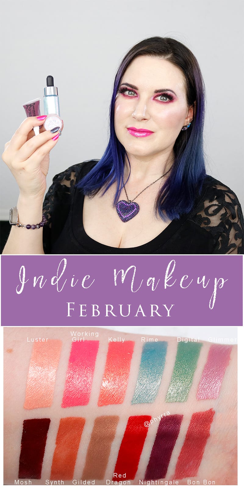 Cruelty-free Indie Makeup for February - Cover FX, OCC Makeup, Silk Naturals, Aromaleigh, My Pretty Zombie, and Clean Slate Cosmetics all make gorgeous vegan indie makeup.