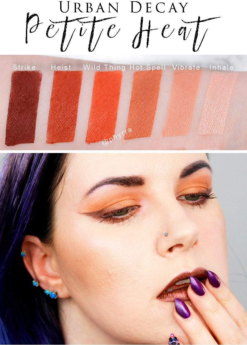 Urban Decay Petite Heat Review Swatches Comparison