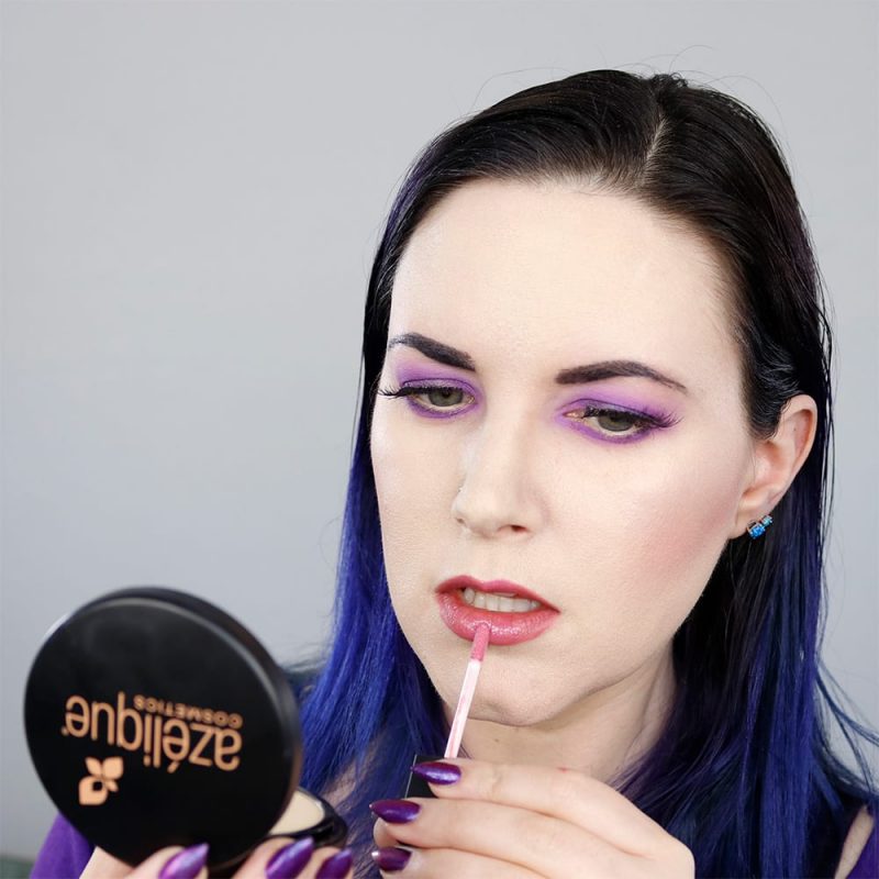 Azelique Cosmetics Cruelty-Free Vegan Lipgloss in Soft Violet