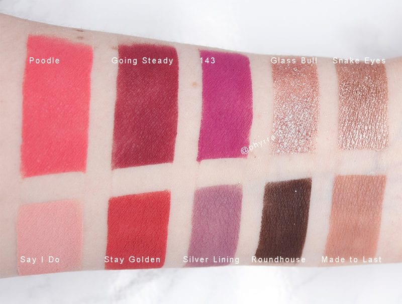 Colour Pop DIY Cool Berries Eyeshadow Palette Swatches