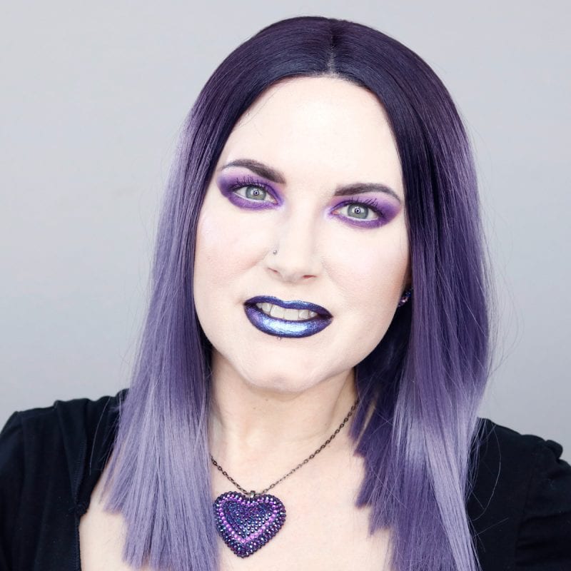 Wearing Kat Von D Starflyer over Urban Decay Perversion lipstick