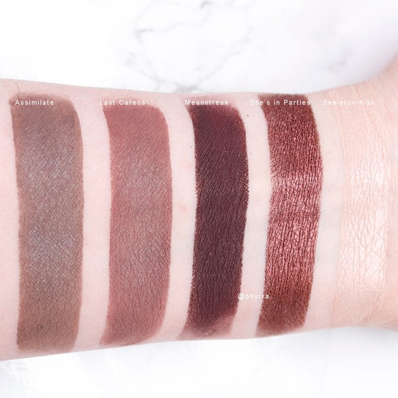 Melt She's in Parties Stack + Assimilate swatches
