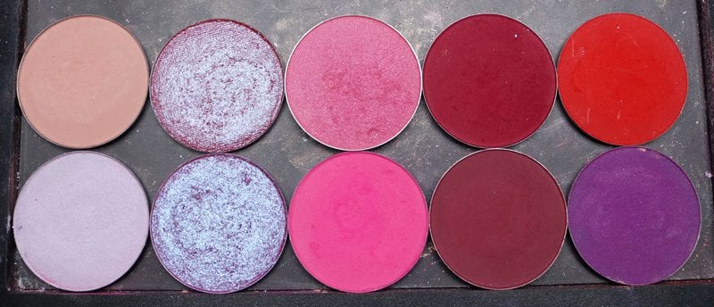 DIY Cool Berries Eyeshadow Palette