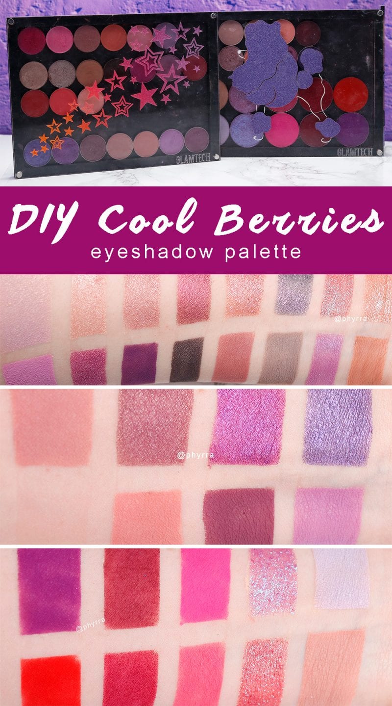 DIY Cool Berries Eyeshadow Palette - Tired of all the warm eyeshadow palettes out there? Make your own cool berries palette with my suggestions!