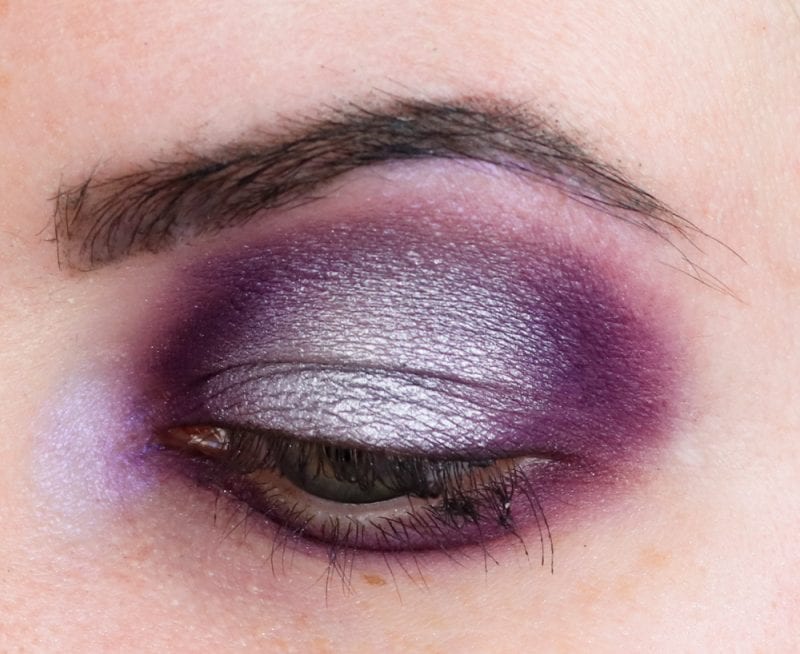 Purple and Silver Halo Eye with Makeup Geek Tin Man and Invincible
