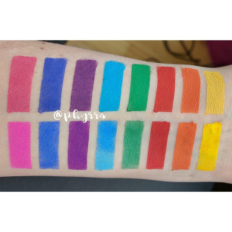 Makeup Geek Power Pigments Compared to Sugarpill