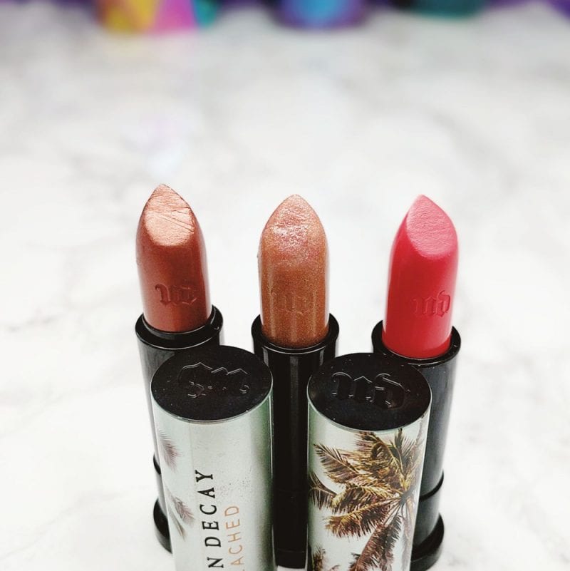 Urban Decay Beached Vice Lipsticks Review, Swatches