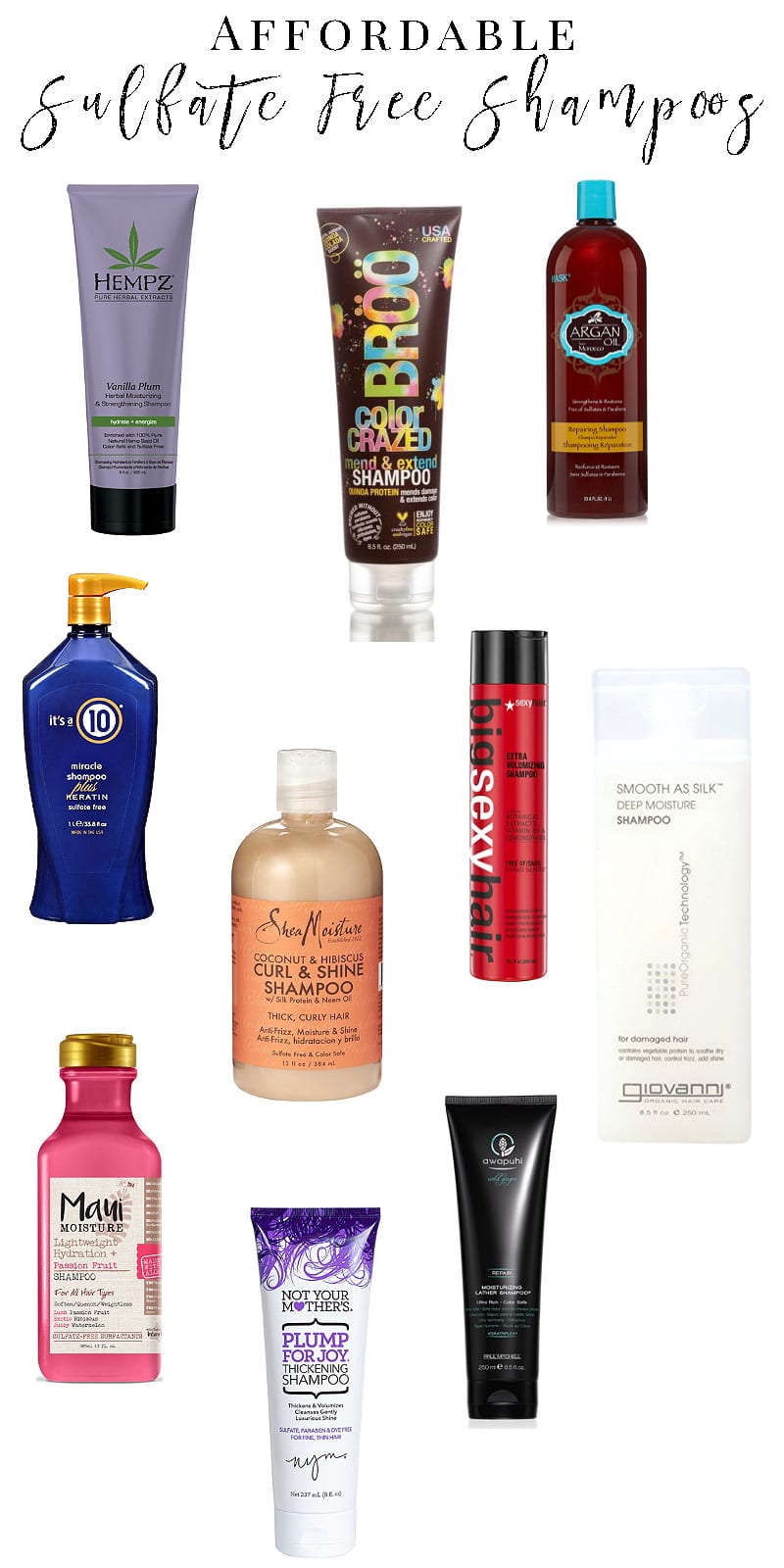 The Best Affordable Sulfate Free Shampoos and Conditioners. Looking for affordable cruelty-free shampoos and conditioners that don't break the bank? I've got you covered! #sulfatefree #siliconefree #crueltyfree #hair