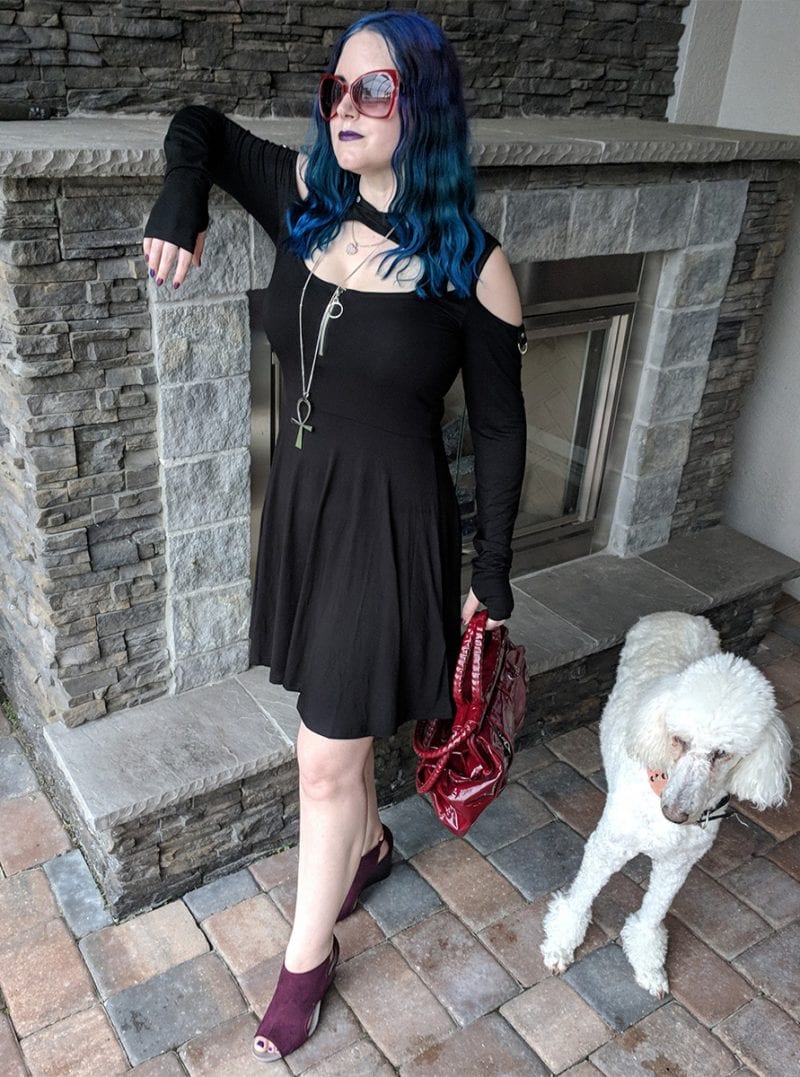 Fall Goth Hooded Dress