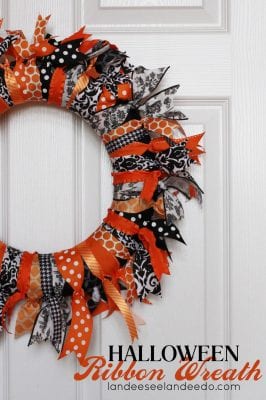 DIY Halloween Wreaths - Halloween Ribbon Wreath