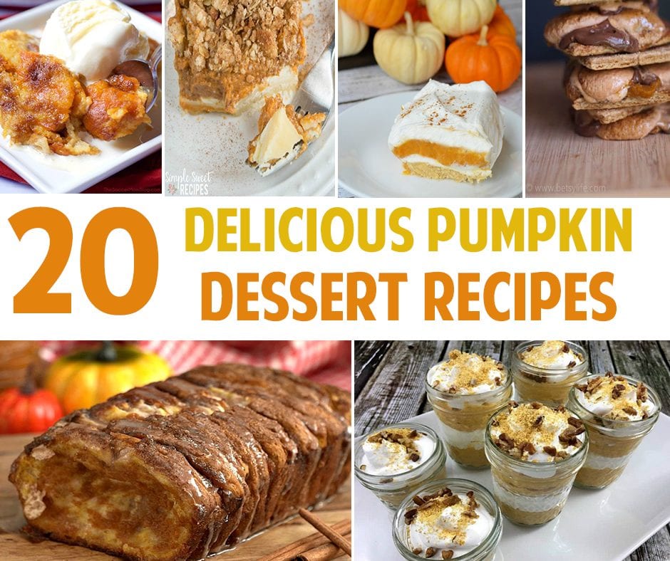 20 Delicious Pumpkin Dessert Recipes