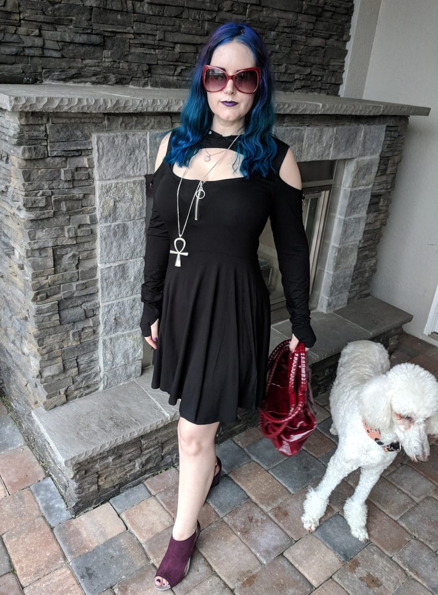 Fall Goth Hooded Dress