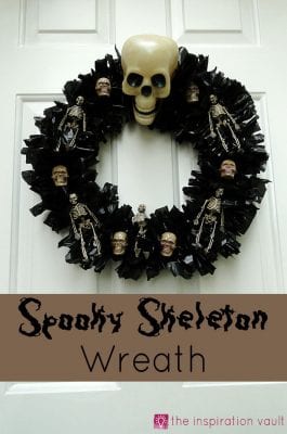 DIY Halloween Wreaths - How To Make A Spooky Skeleton Wreath 