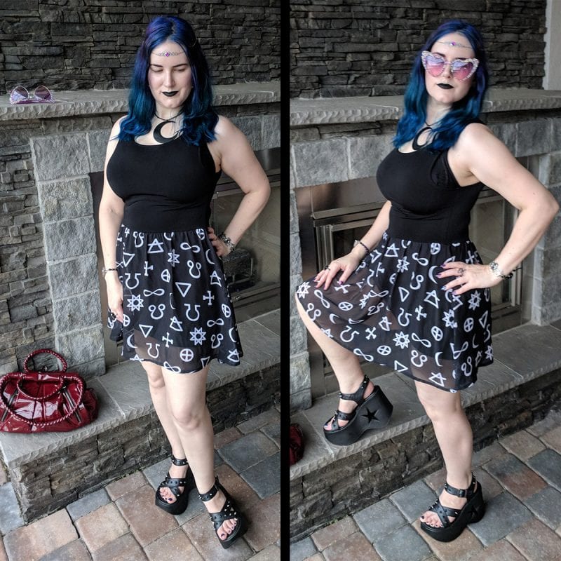 Summer Goth Symbology Witch Dress