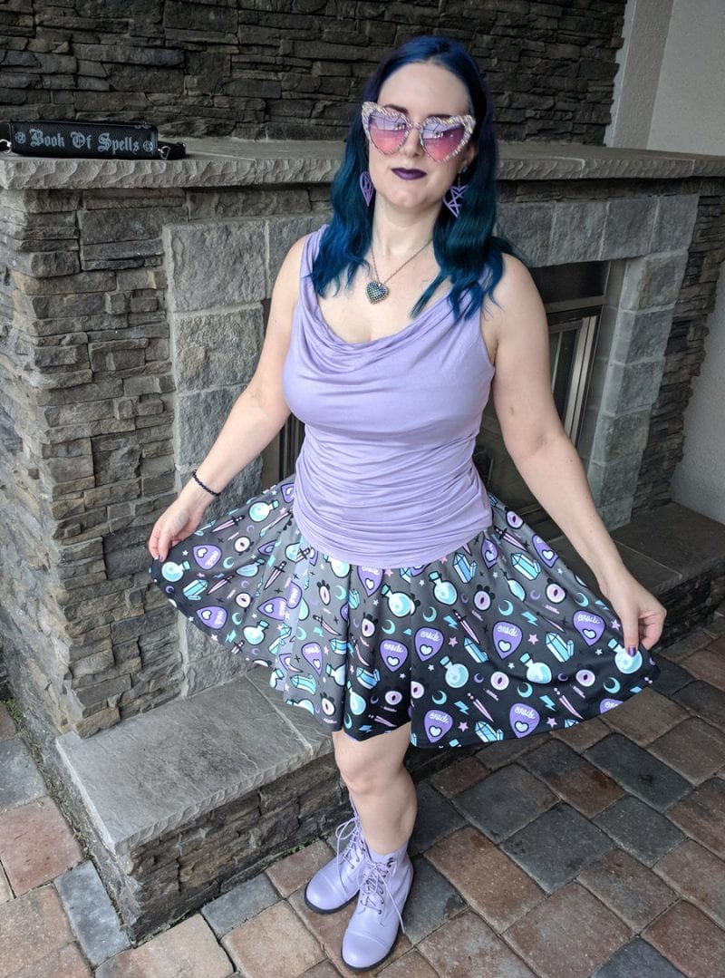 Summer Pastel Goth Witch Skirt