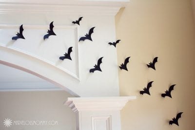 EASY DIY Halloween Wall of Bats by Marvelous Mommy