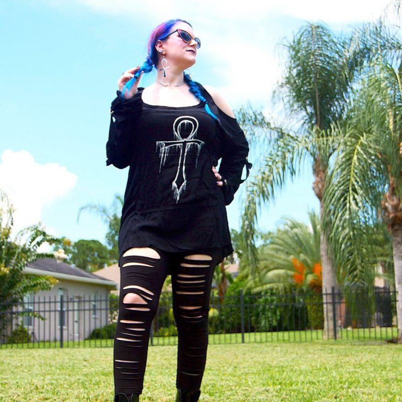 Gothic Clothing Inspiration - Ankh Tunic & Ripped Leggings