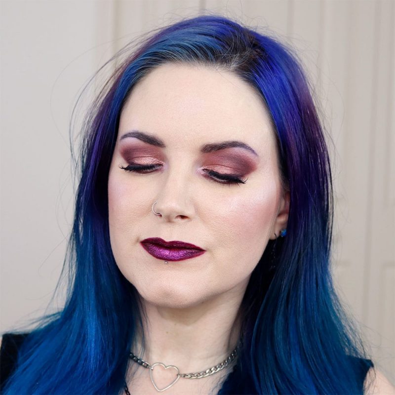 Wearing Cool Toned Eyeshadow with a rose gold lid