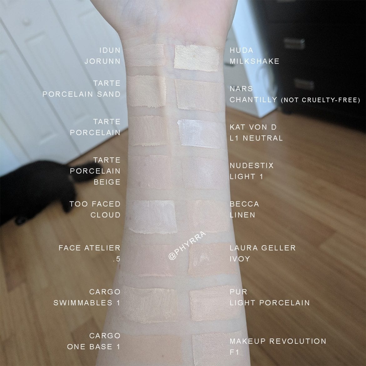 Pale Foundation Swatches Swatches Of New Foundations For Fair Skin