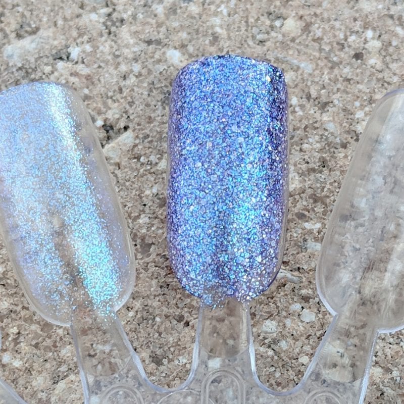 Live Love Polish Spritzer with Sea Siren on top swatches