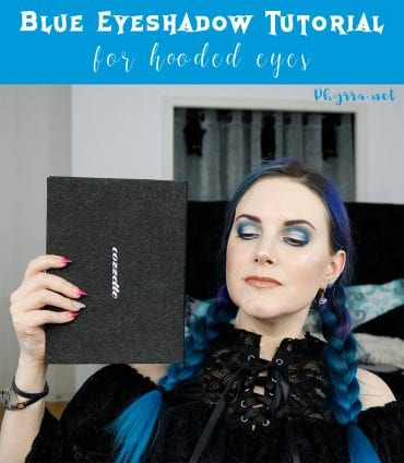 Blue Eyeshadow Tutorial for Hooded Eyes with vegan brand Cozzette