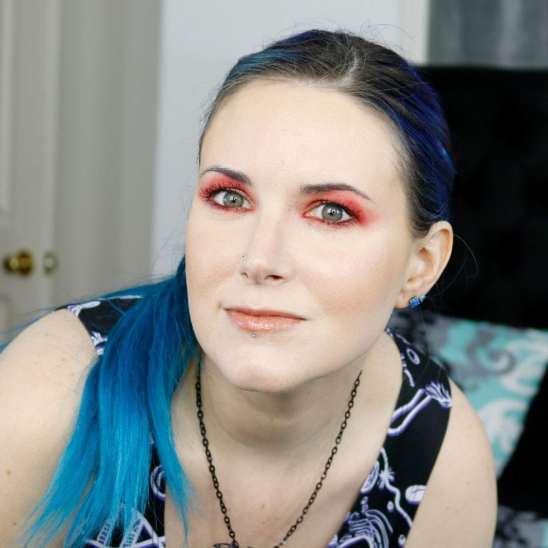 Red Editorial Makeup Look for Hooded Eyes