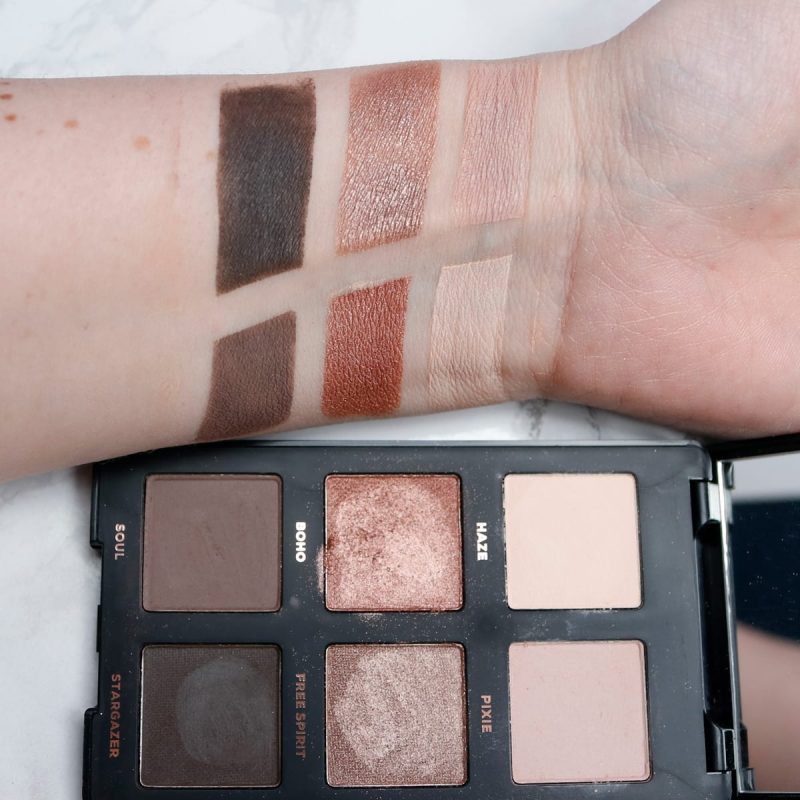 bareMinerals Gen Nude Rose Palette review and swatches on fair skin