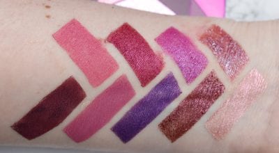 Huda Beauty Amethyst Obsessions Palette Swatches on Fair Skin