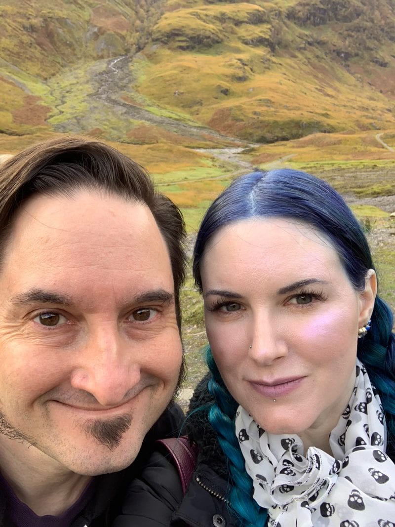 Courtney and Ray in the Highlands of Scotland