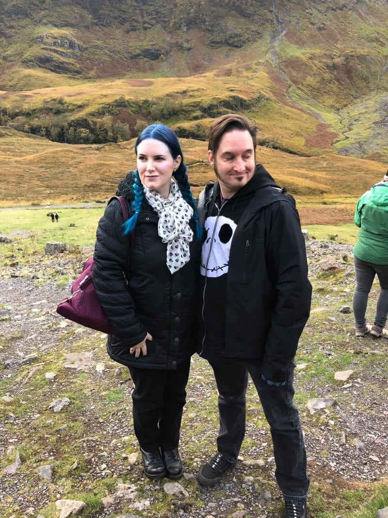 Courtney and Ray in the Highlands of Scotland