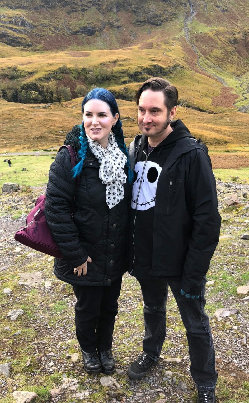 Courtney and Ray in the Highlands of Scotland