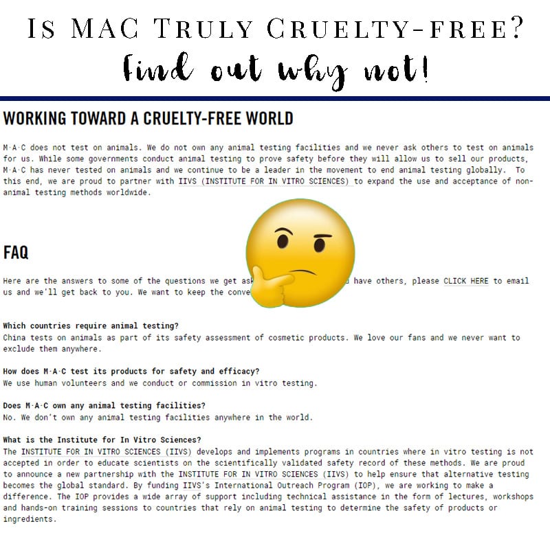 Is MAC Cosmetics Cruelty-free?
