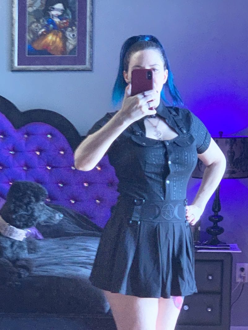 Widow Menacing Magic Pleated Skirt