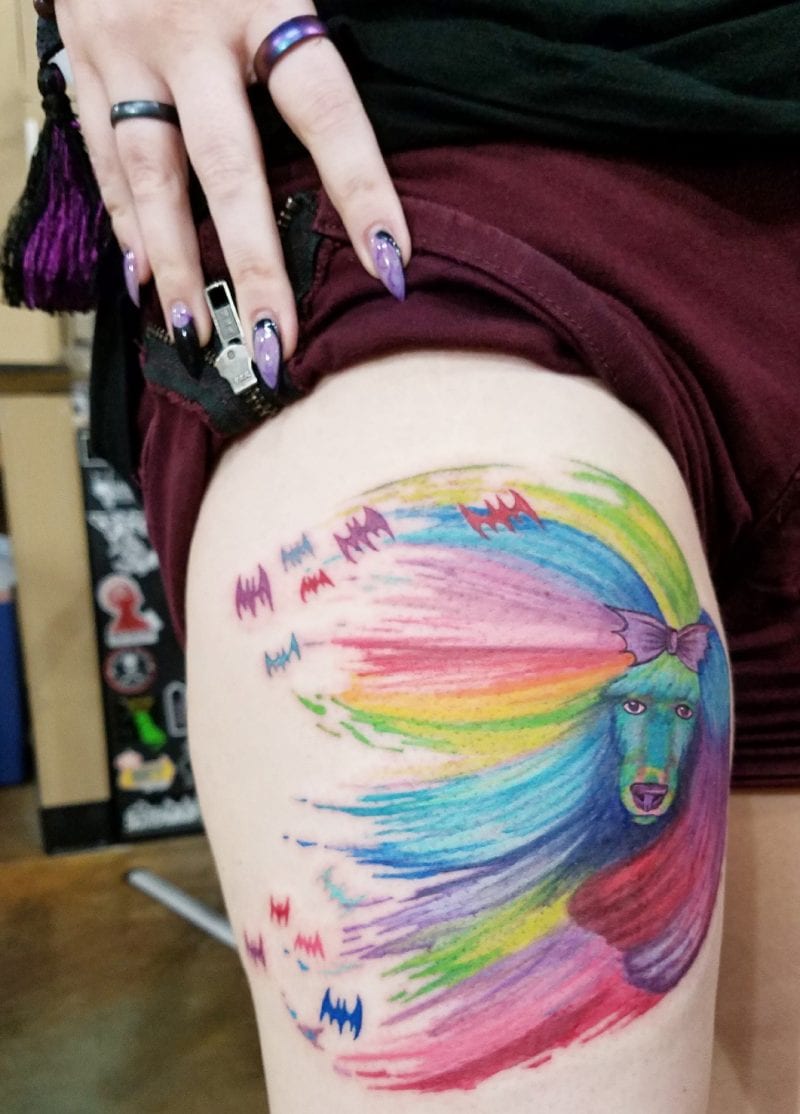Watercolor Poodle Tattoo