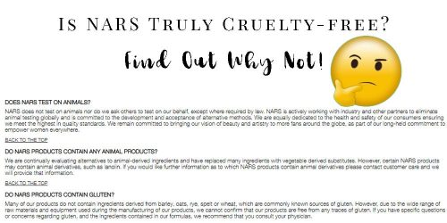 Is NARS Cruelty-free?