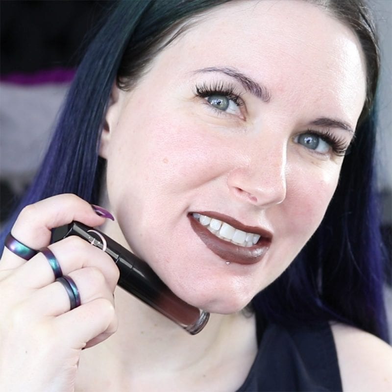 Black Moon Cosmetics Liquid Lipstick in Grim swatch