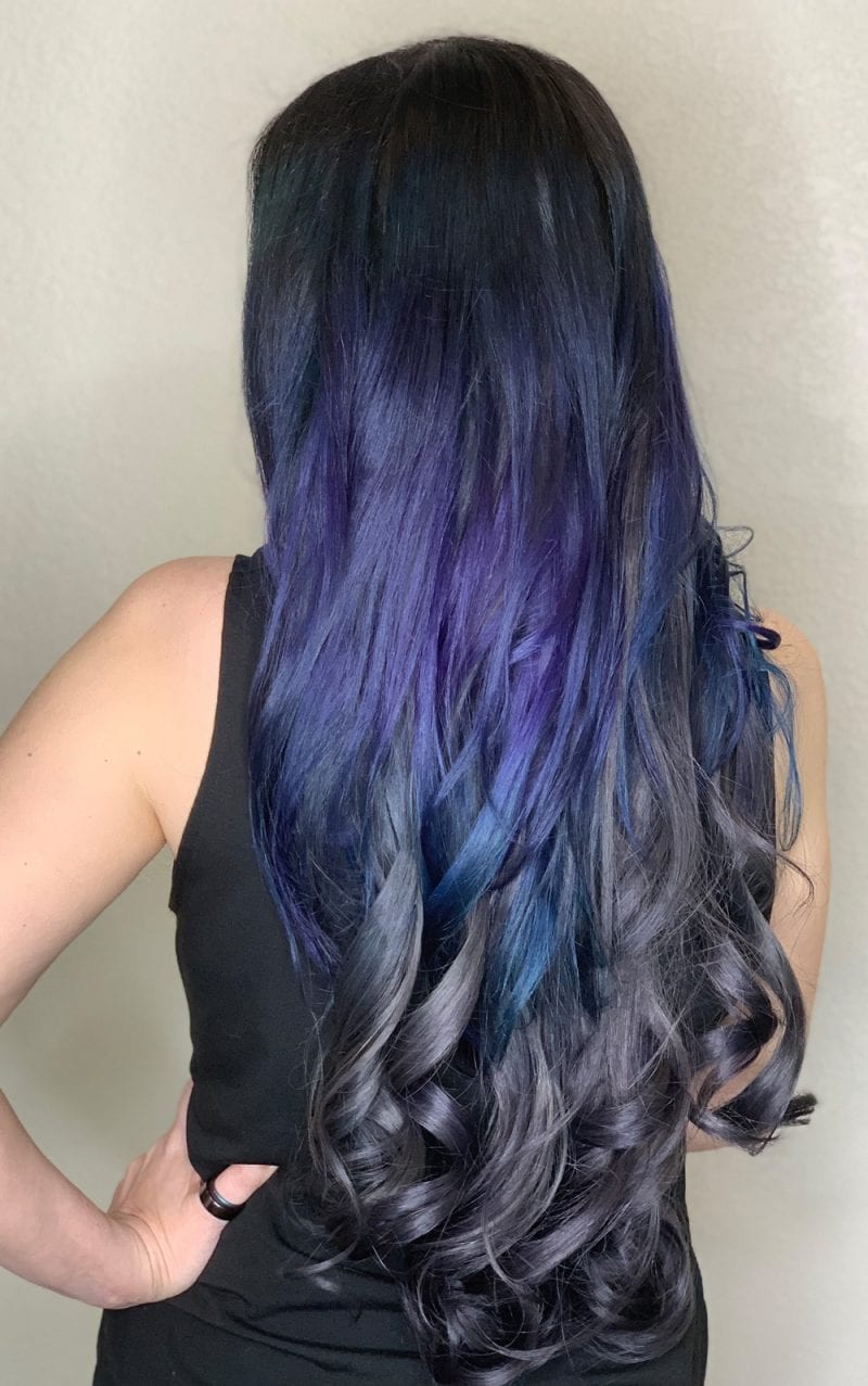 Blue Violet Silver Hair